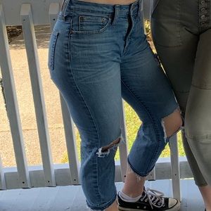 J.Crew Straightaway Rip Jeans